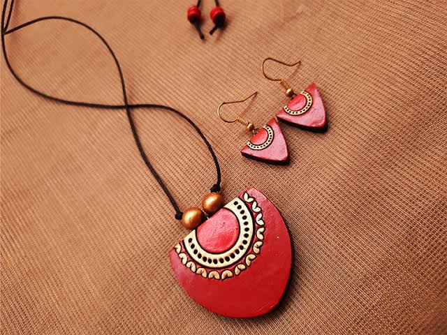 Neibrkart Demo : Teracota jewellery gift set, handmade authentic style